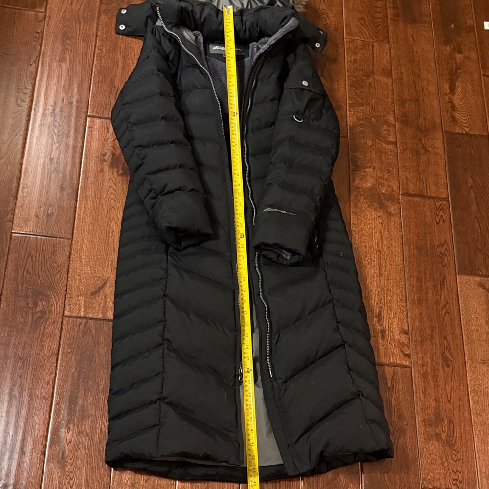 Eddie Bauer Black Long Down Parka